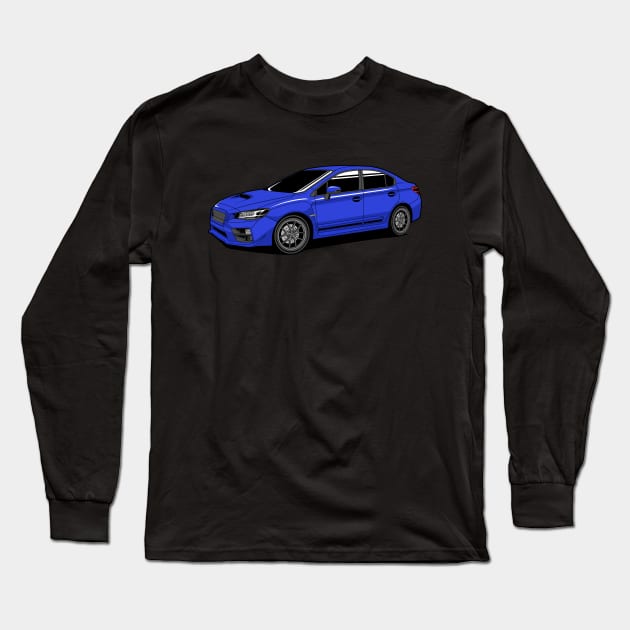 Blue Subie  legend Long Sleeve T-Shirt by R.autoart